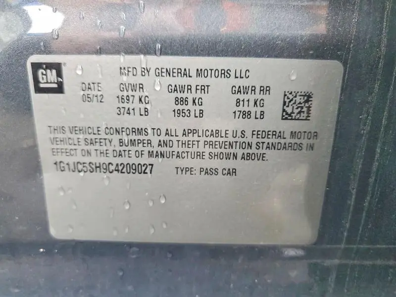 2012 CHEVROLET SONIC LT  