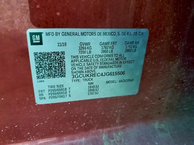 2018 CHEVROLET SILVERADO K1500 LT  