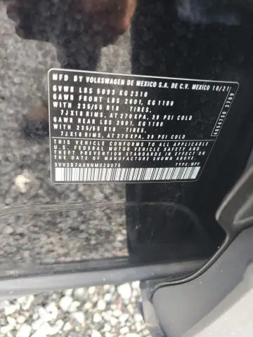 2022 VOLKSWAGEN TIGUAN SE  
