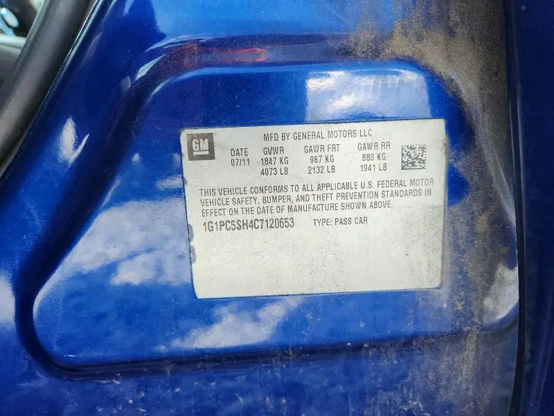 2012 CHEVROLET CRUZE LS  