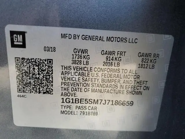 2018 CHEVROLET CRUZE LT  