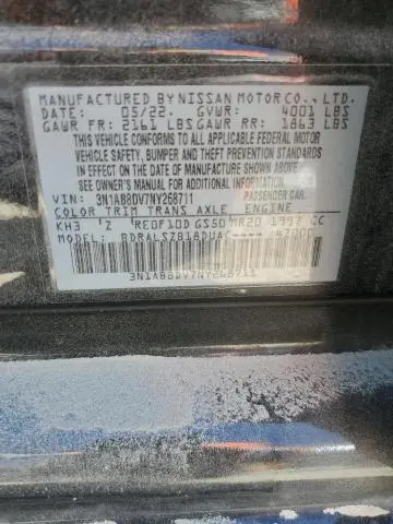 2022 NISSAN SENTRA SR  