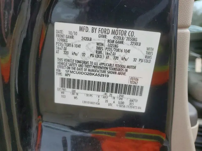 2011 FORD ESCAPE XLT  