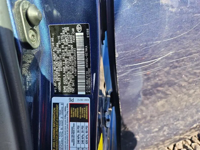 2015 TOYOTA CAMRY LE  