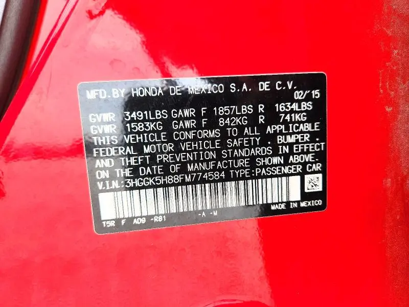 2015 HONDA FIT EX  