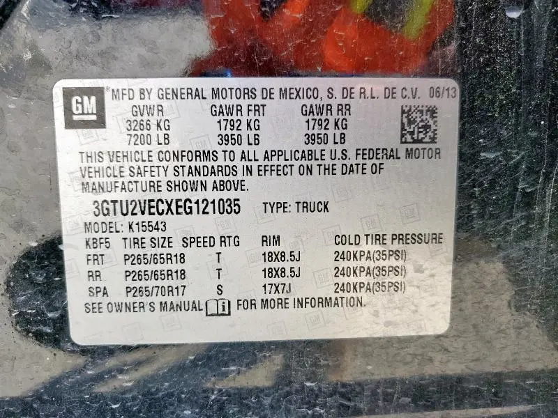 2014 GMC SIERRA K1500 SLT  