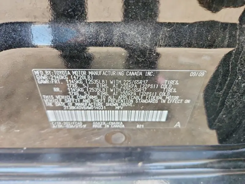 2010 TOYOTA RAV4 BASE  