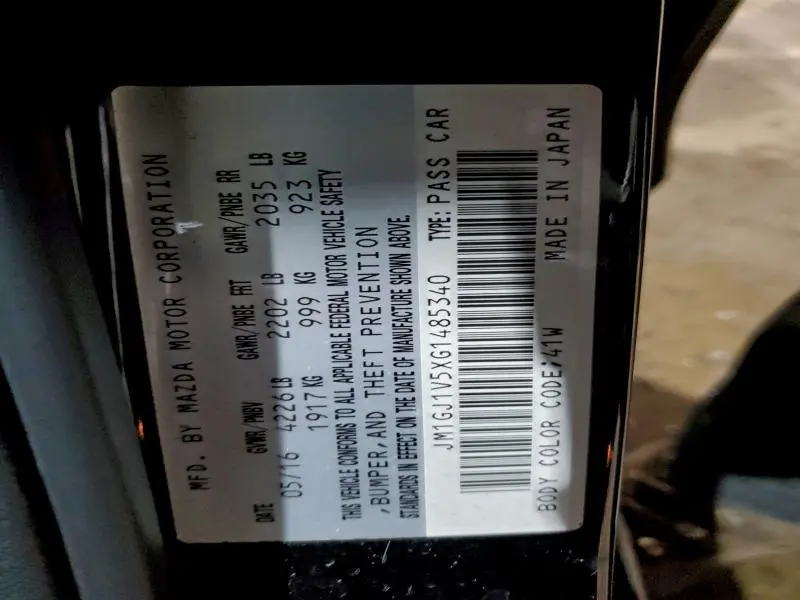 2016 MAZDA 6 TOURING  