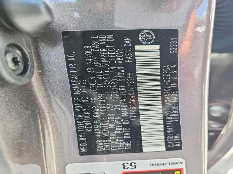 2022 TOYOTA CAMRY XSE  