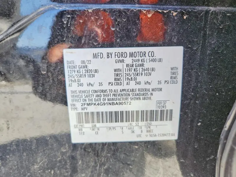 2022 FORD EDGE SE  