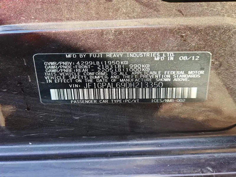 2013 SUBARU IMPREZA SPORT PREMIUM  