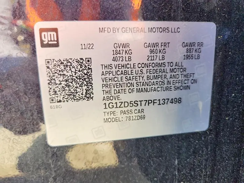 2023 CHEVROLET MALIBU LT  