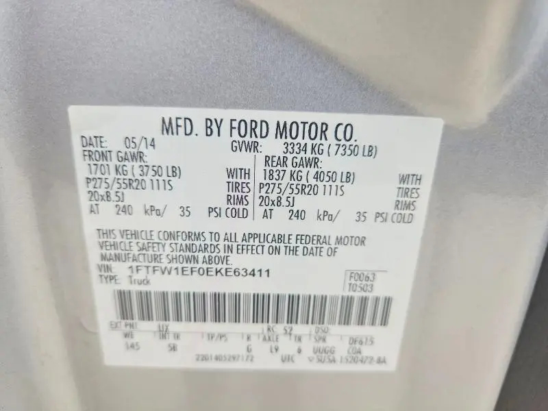 2014 FORD F150 SUPERCREW  