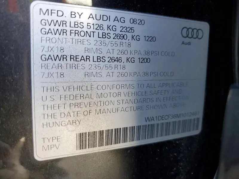 2021 AUDI Q3 PREMIUM S LINE 45  