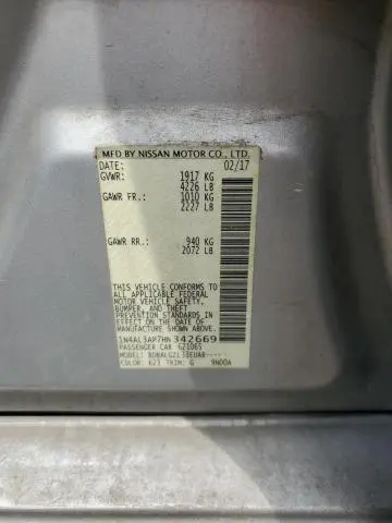 2017 NISSAN ALTIMA 2.5  