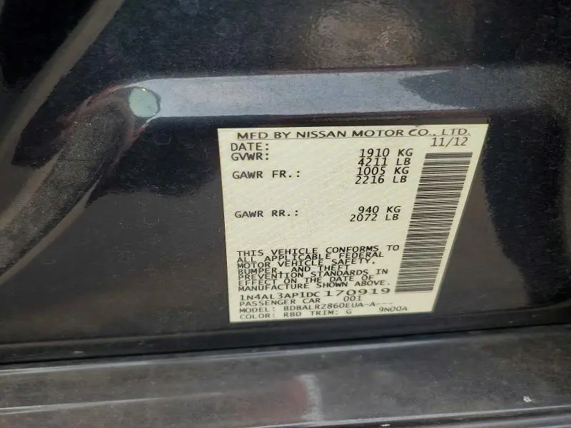 2013 NISSAN ALTIMA 2.5  