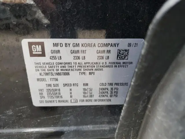 2022 CHEVROLET TRAILBLAZER RS  