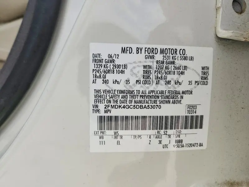 2013 FORD EDGE SE  