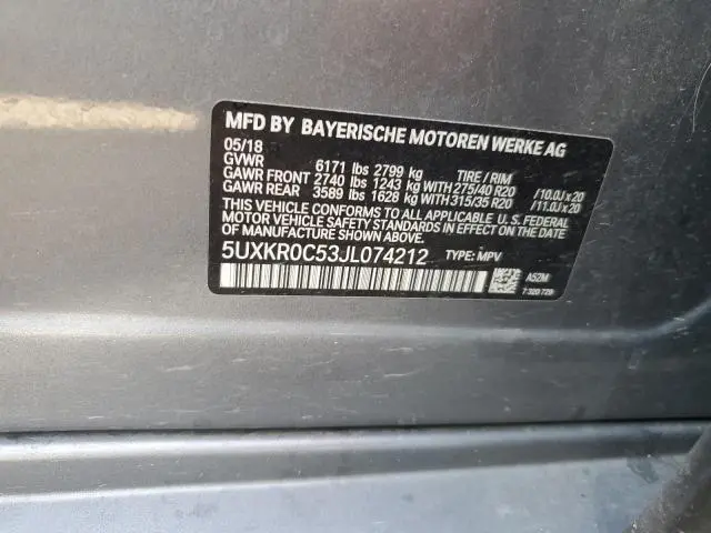 2018 BMW X5 XDRIVE35I  