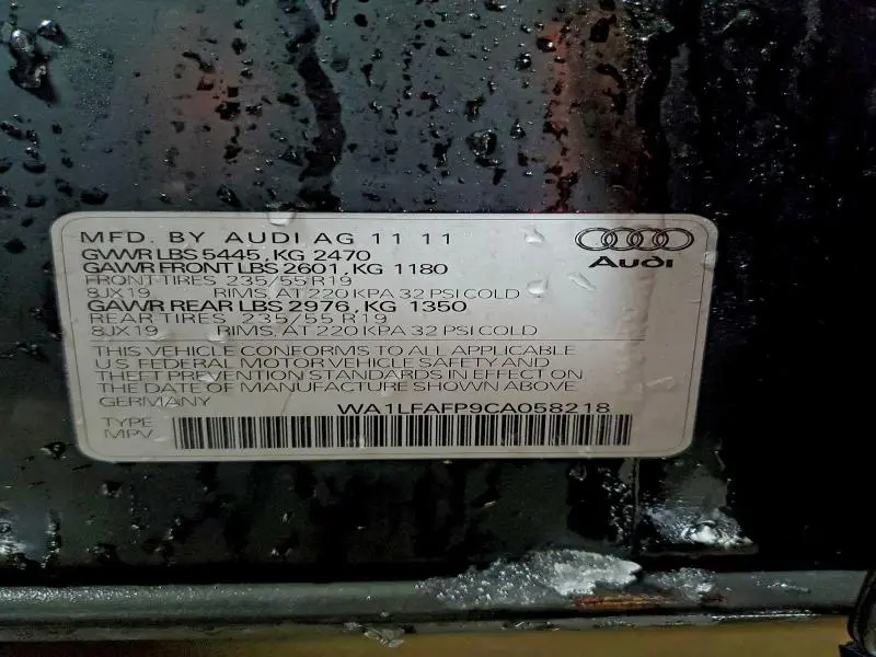 2012 AUDI Q5 PREMIUM PLUS  