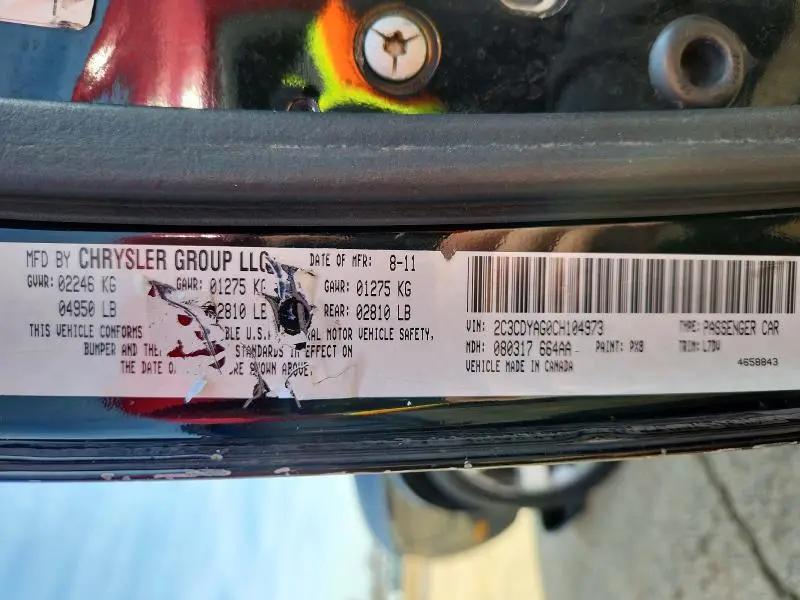 2012 DODGE CHALLENGER SXT  