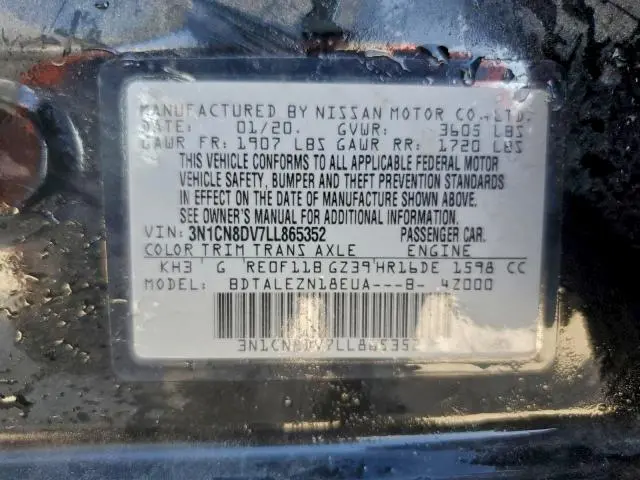 2020 NISSAN VERSA S  