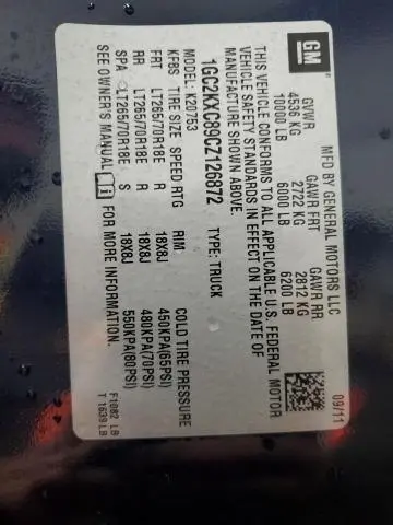 2012 CHEVROLET SILVERADO K2500 HEAVY DUTY LT  