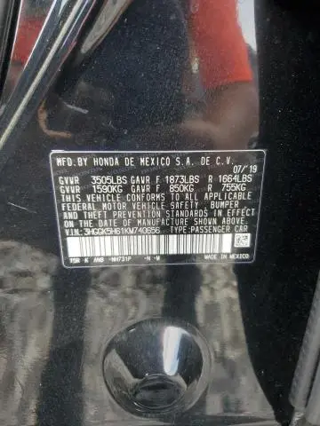2019 HONDA FIT SPORT