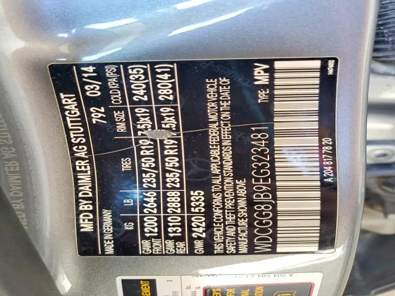 2014 MERCEDES-BENZ GLK 350 4MATIC  