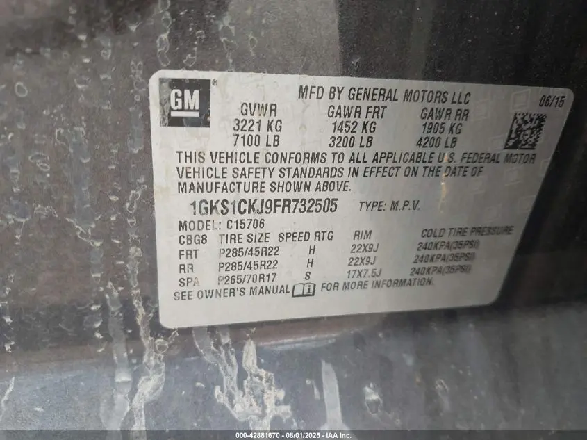 2015 GMC YUKON DENALI