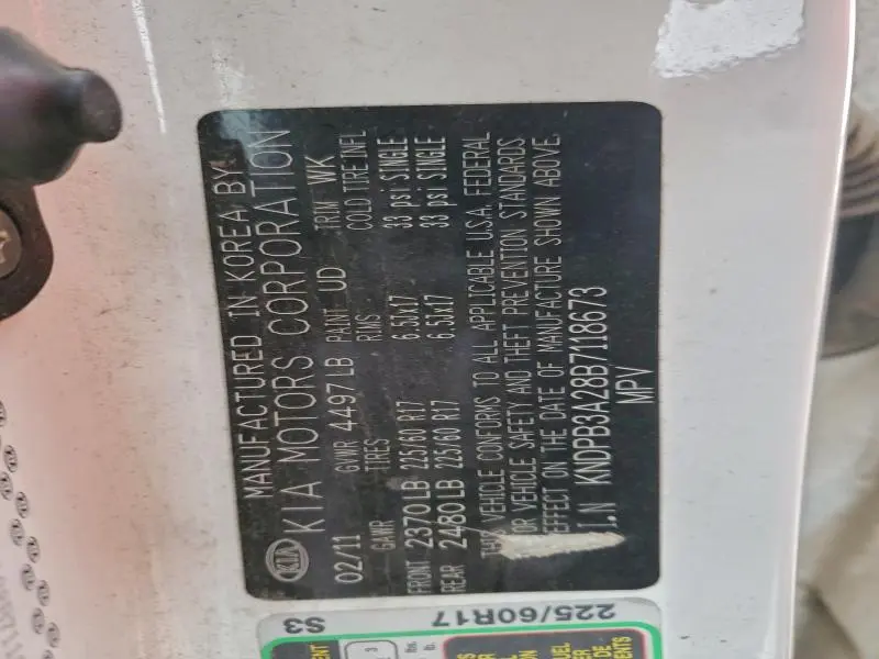 2011 KIA SPORTAGE LX  