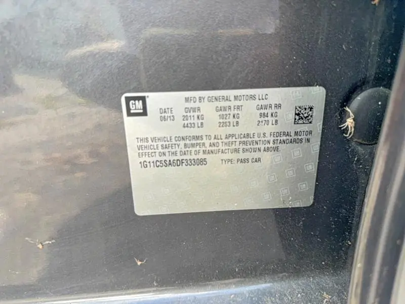 2013 CHEVROLET MALIBU 1LT  