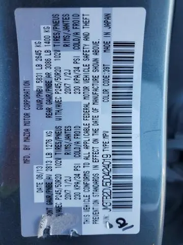 2013 MAZDA CX-9 GRAND TOURING  