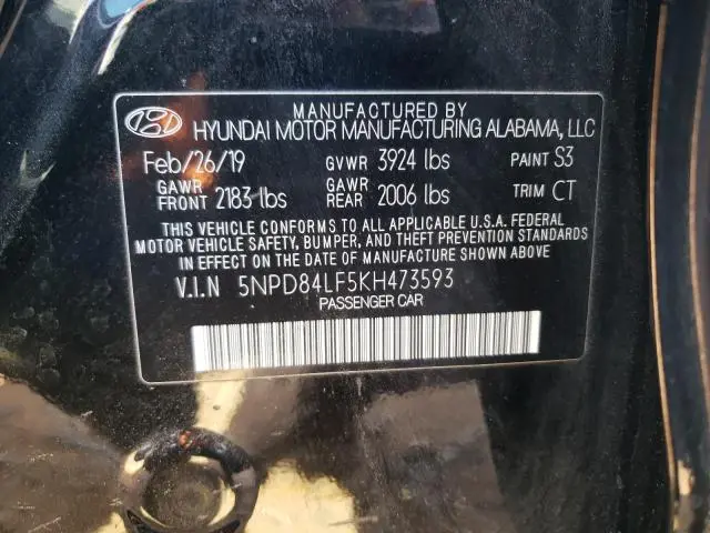 2019 HYUNDAI ELANTRA SEL  