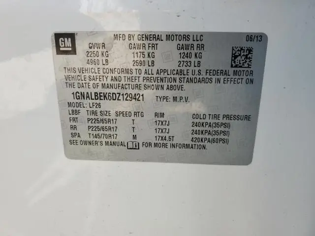 2013 CHEVROLET EQUINOX LS  
