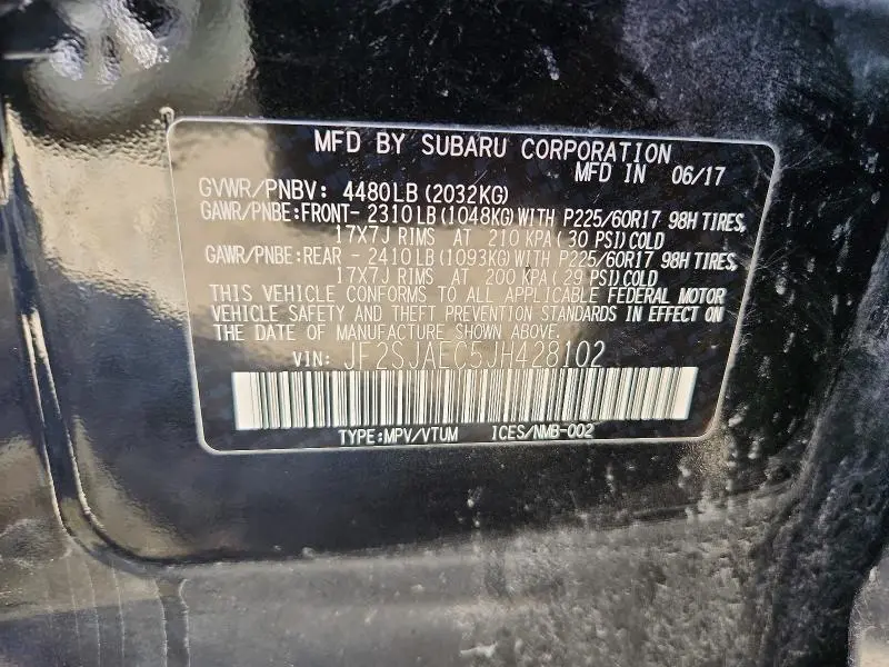 2018 SUBARU FORESTER 2.5I PREMIUM  