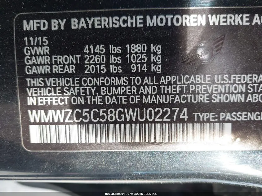 2016 MINI COUNTRYMAN COOPER S