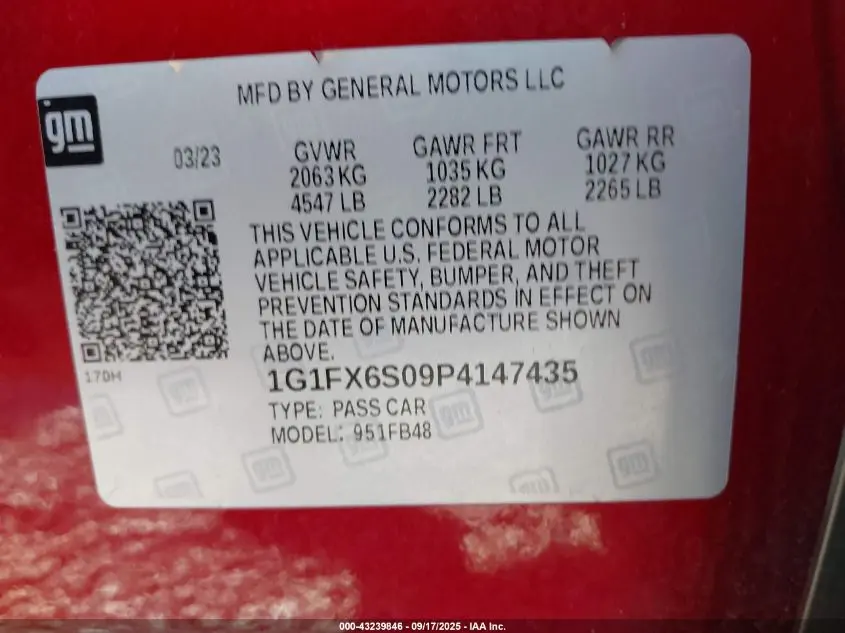 2023 CHEVROLET BOLT EV FWD 2LT