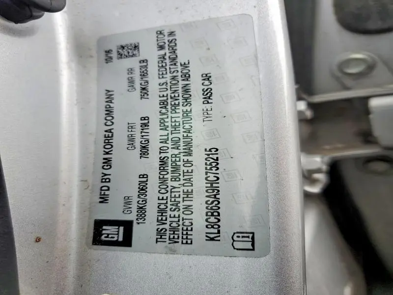 2017 CHEVROLET SPARK LS  