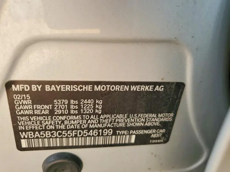 2015 BMW 535 XI  
