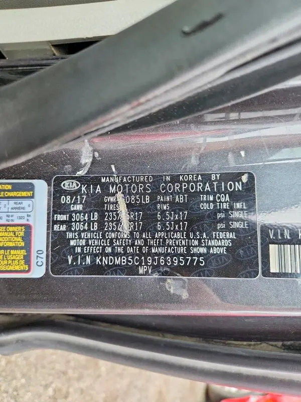 2018 KIA SEDONA LX  