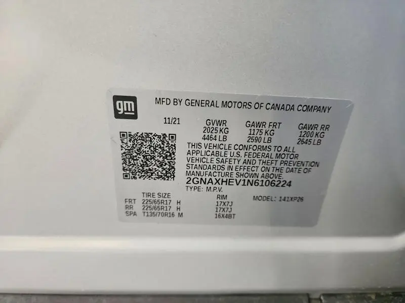 2022 CHEVROLET EQUINOX LS  