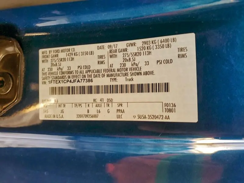 2018 FORD F150 SUPER CAB  