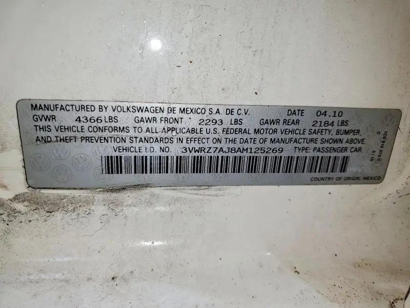 2010 VOLKSWAGEN JETTA SE  