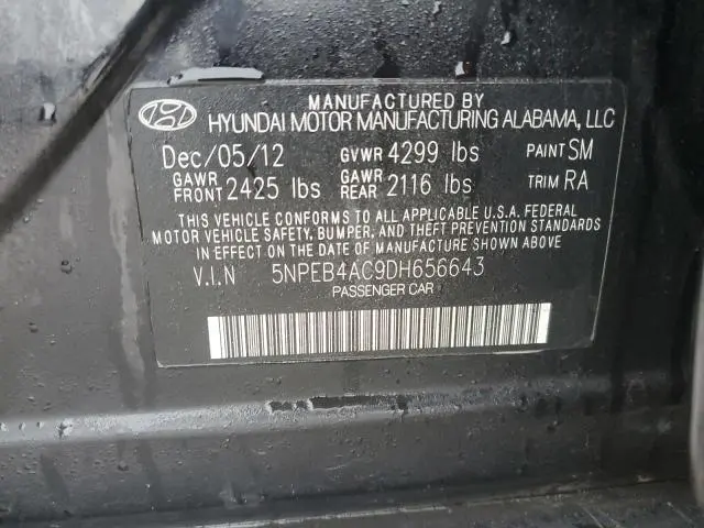 2013 HYUNDAI SONATA GLS  
