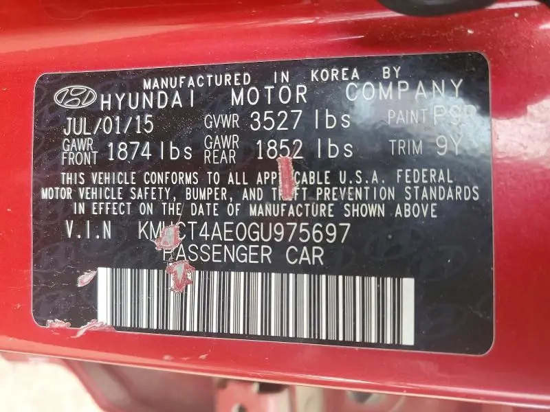 2016 HYUNDAI ACCENT SE  
