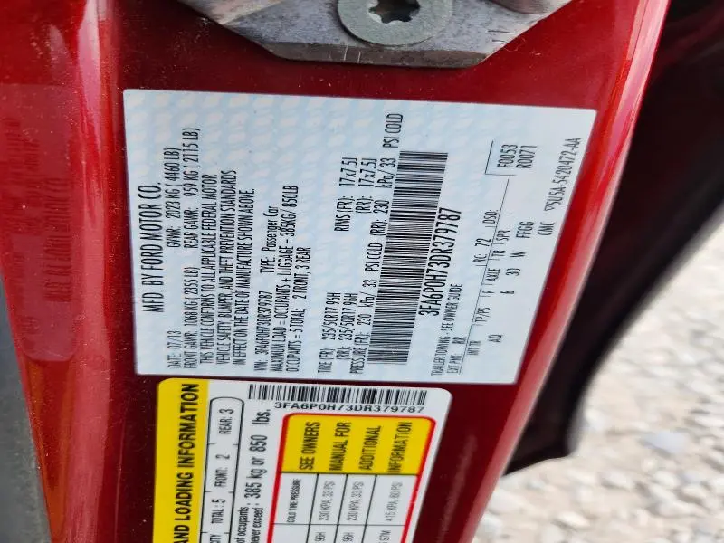 2013 FORD FUSION SE  