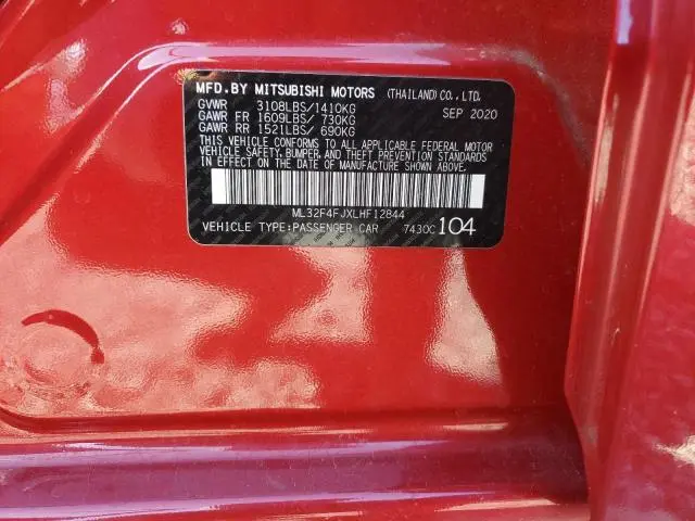 2020 MITSUBISHI MIRAGE G4 SE  