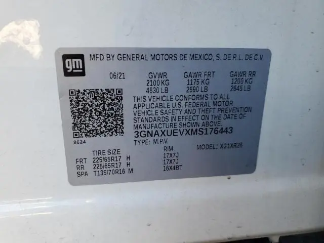 2021 CHEVROLET EQUINOX LT  