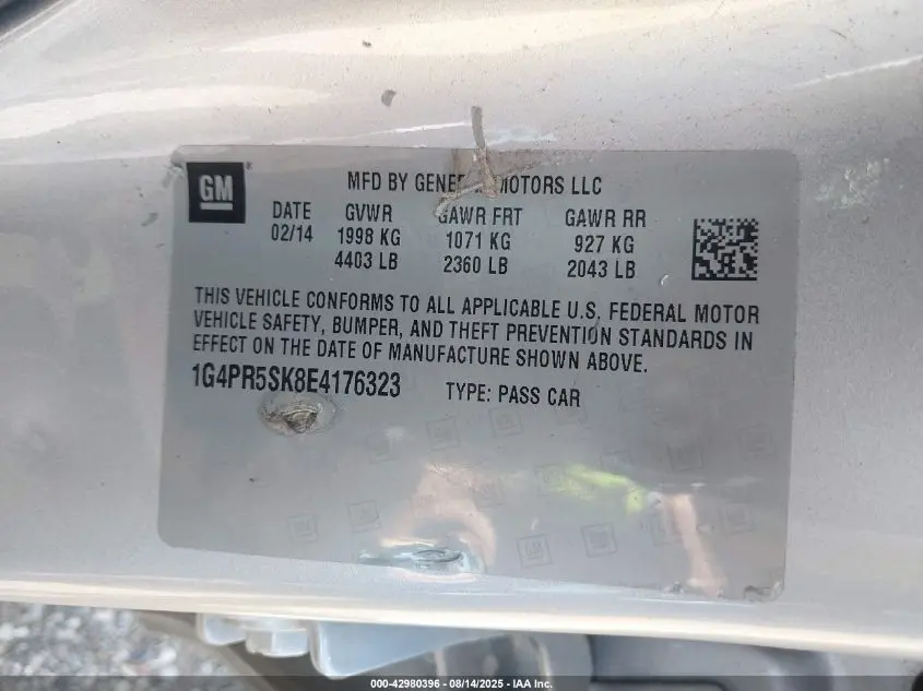 2014 BUICK VERANO CONVENIENCE GROUP